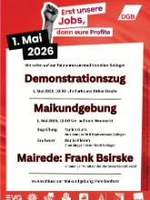 1. Mai 2026 in Solingen