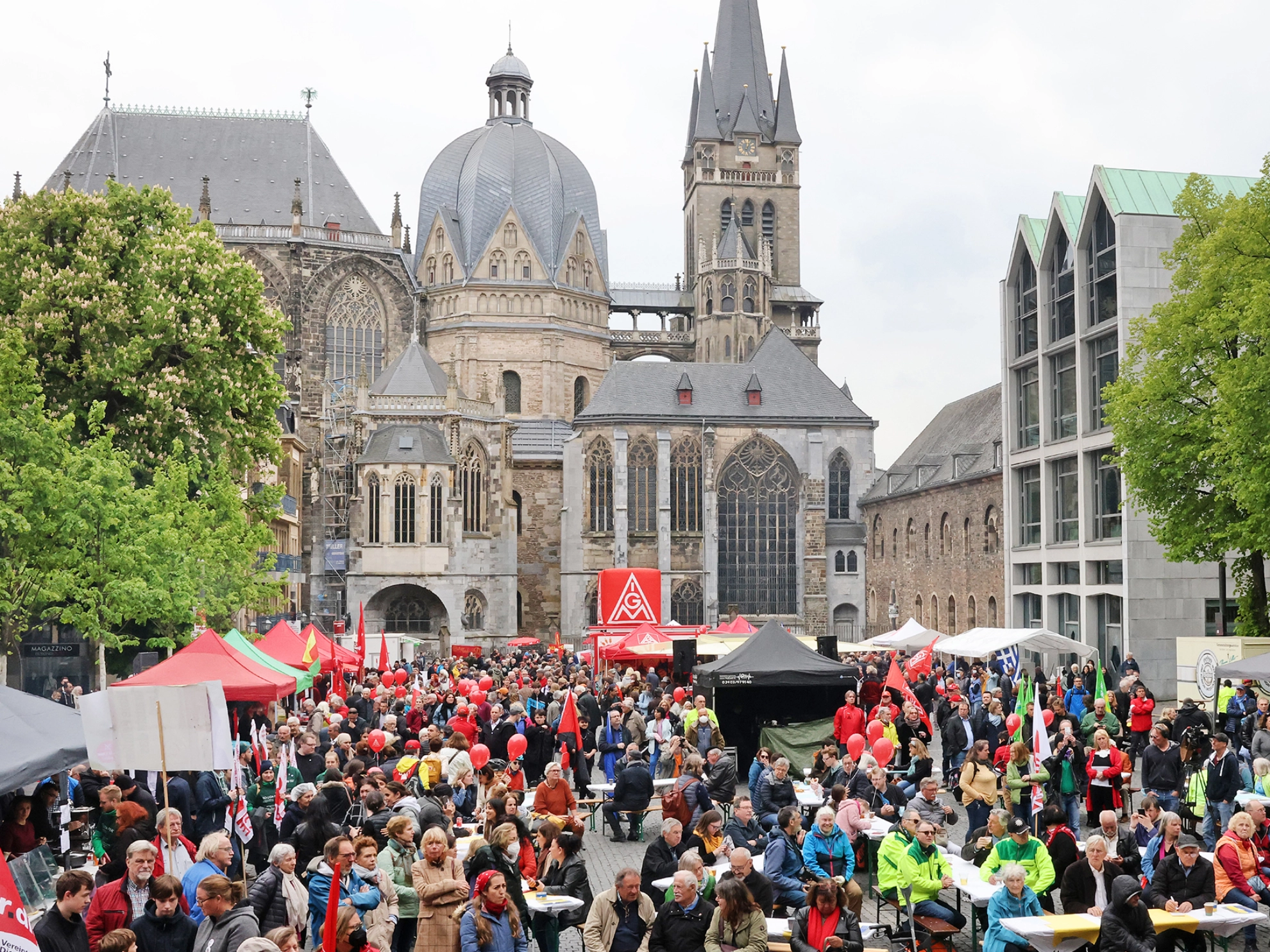 „GeMAInsam Zukunft gestalten“ - Kundgebung zum 1. Mai 2022 in Aachen.