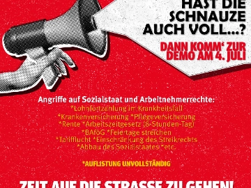 Demo/Kundgebung: Angriffe auf Sozialstaat und Arbeitnehmerrechte