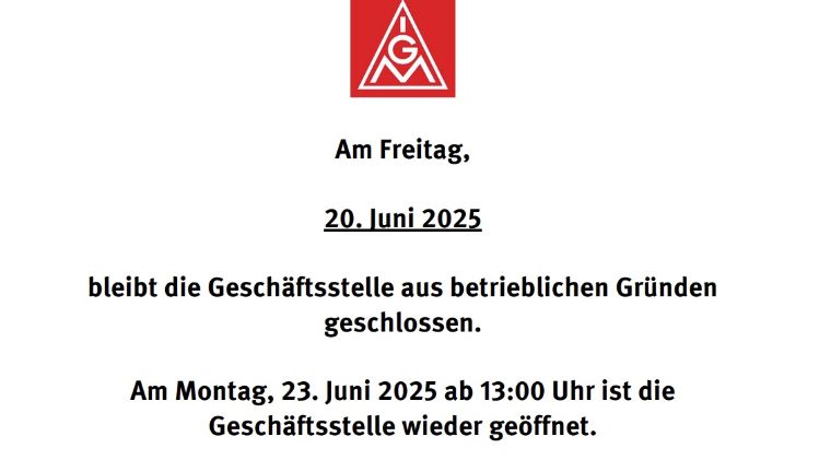 Brückentag 20. Juni 2025