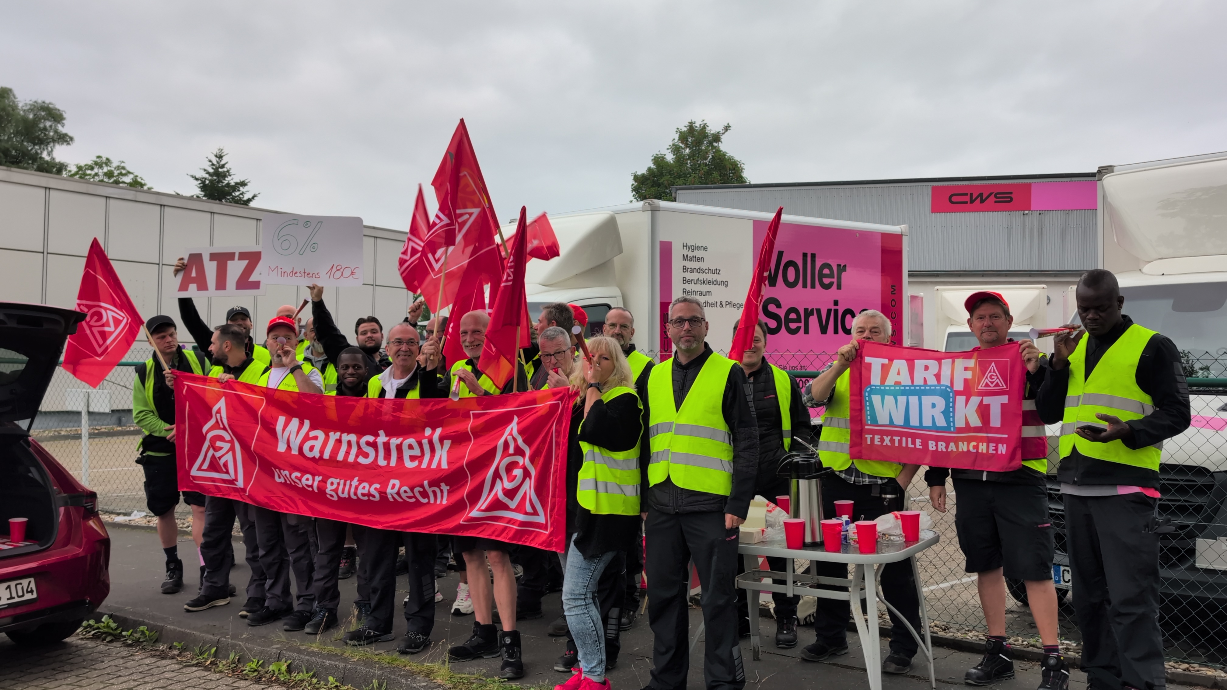 Warnstreik am 10.06.2025 CWS Hygiene Region West